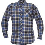 Hellblaue Karo Cerva Holzfällerhemden mit Knopf aus Flanell für Herren Größe M 