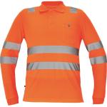 Orange Langärmelige Cerva Langarm-Poloshirts aus Polyester für Herren Größe M 