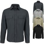 Schwarze Langärmelige Hemden mit Reißverschluss mit Reißverschluss für Herren Größe S 