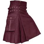 Rote Karo Streetwear Maxiröcke mit Berg-Motiv mit Reißverschluss für Damen Größe 4 XL für Partys für den für den Sommer 