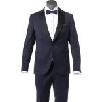 Reduzierte Mitternachtsblaue CG Businesskleidung mit Knopf aus Satin für Herren Übergröße  zur Hochzeit 