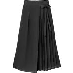 Schwarze Elegante Palazzo-Hosen aus Chiffon für Damen Größe XL Große Größen 
