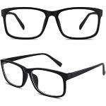 CGID CN12 Brille Extra Schmaler Rahmen Slim Rechteck Nerd Clear Brille 
