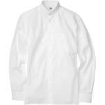 Weiße Langärmelige Stehkragen Stehkragenhemden maschinenwaschbar für Herren Größe 3 XL 