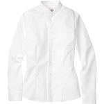 Weiße Langärmelige Stehkragen Stehkragenhemden maschinenwaschbar für Damen Größe 4 XL 