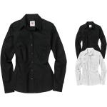 Schwarze Langärmelige Kentkragen Hemden mit Kent-Kragen maschinenwaschbar für Damen Größe 4 XL 