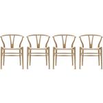 Hellbraune Moderne Carl Hansen & Søn CH24 Holzstühle aus Eiche 4-teilig 