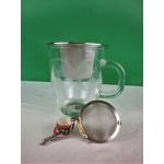 ChaCult Teeglas Teetasse Glas mit Filter Teeei 300ml kh395