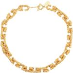 Goldene Statement-Ketten vergoldet aus Messing mit Echte Perle 