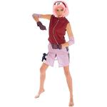 Chaks Naruto Damen Kostüm Sakura Haruno 6tlg rosa rot - L