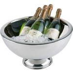 Silberne Runde Sektkühler & Champagnerkühler aus Edelstahl 