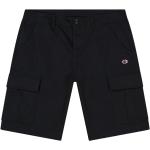 Reduzierte Schwarze Casual Champion Cargo-Shorts mit Klettverschluss aus Baumwolle für Herren Größe L 