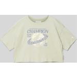 Mintgrüne Champion Kinder T-Shirts aus Baumwolle für Mädchen Größe 164 