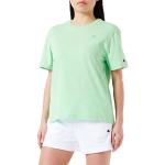 Hellgrüne Kurzärmelige Champion T-Shirts für Damen Größe S für den für den Sommer 
