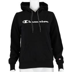 Champion Kapuzenpullover (Hoodie gefüttert) American Classic Logo Schriftzug schwarz/weiss Damen