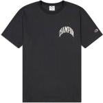 Schwarze Bestickte Sportliche Champion Rundhals-Ausschnitt T-Shirts aus Baumwolle 