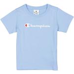 Reduzierte Hellblaue Champion Rundhals-Ausschnitt Printed Shirts für Kinder & Druck-Shirts für Kinder aus Baumwolle für Mädchen Größe 158 