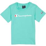 Reduzierte Cyanblaue Champion Rundhals-Ausschnitt Printed Shirts für Kinder & Druck-Shirts für Kinder aus Baumwolle für Mädchen Größe 158 