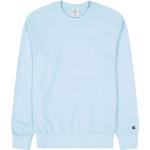 Hellblaue Bestickte Champion Damensweatshirts aus Baumwollmischung Größe M 