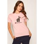 Reduzierte Rosa Champion T-Shirts mit Basketball-Motiv für Damen Größe L 