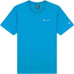 Hellblaue Champion T-Shirts aus Baumwollmischung für Damen 