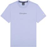 Reduzierte Lavendelfarbene Champion T-Shirts durchsichtig aus Baumwolle für Herren Größe M 