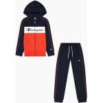 Champion Trainingsanzug in Farbblockoptik (Jacke&Hose aus Baumwolle) dunkelblau/orange Jungen