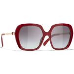 Reduzierte Rote Chanel Damensonnenbrillen 