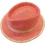 Rote Melierte Casual Sommerhüte aus Stroh Handwäsche für Herren Größe XL 