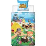 Character World Animal Crossing Kinderbettwäsche mit Reißverschluss aus Renforcé maschinenwaschbar 135x200 