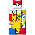 Character World Pokemon Pikachu Bettwäsche Sets & Bettwäsche Garnituren aus Renforcé maschinenwaschbar 135x200 2-teilig 