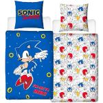 Bunte Character World Sonic Kinderbettwäsche mit Reißverschluss aus Renforcé maschinenwaschbar 135x200 2-teilig 