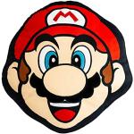 Character World Nintendo Super Mario Offizielles geformtes Kissen, Stapel-Design, Mario-Kopfgesicht, 40 x 36 cm, Rot