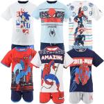 Blaue Sportliche Spiderman Hosen und Oberteile für Kinder aus Baumwolle für Jungen für den für den Frühling 