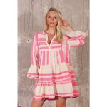 Rosa Charis Moda Sommerkleider aus Baumwolle für Damen Größe M 