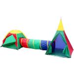 Charles Bentley Kinder 3 in 1 Abenteuer Indoor Outdoor Tepee-Spiel-Zelt Set - Folds Wohnung Compact Speicher