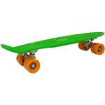 Charles Bentley 55,9 cm Kinder 70 Vintage Retro Cruiser Mini-Kunststoff-Skateboards, grün mit orangenen Rädern (11 Farben erhältlich)