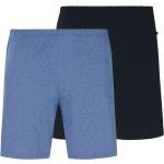Blaue Pyjamahosen kurz aus Baumwolle für Herren Größe 4 XL Große Größen 2-teilig 