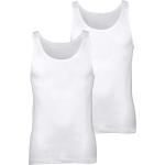 Weiße Herrenunterhemden aus Baumwolle Größe XXL Große Größen 2-teilig 