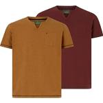 Orange Charles Colby V-Ausschnitt Shirts mit Tasche für Herren Größe 3 XL Große Größen 2-teilig 
