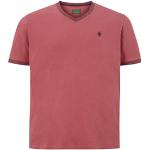 Orange Hahnentritt Charles Colby V-Ausschnitt T-Shirts aus Baumwolle für Herren Größe 3 XL Große Größen 