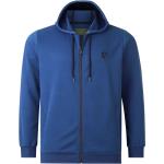 Royalblaue Sportliche Zip Hoodies & Sweatjacken mit Reißverschluss aus Polyester mit Kapuze für Herren Größe 7 XL Große Größen 