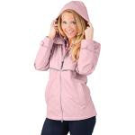 Pinke Wasserdichte Regenjacken mit Reißverschluss aus Taft mit Reflektoren für Damen Größe XS für den für den Winter 