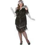 Schwarze Buttinette Charleston-Kostüme & 20er Jahre Kostüme mit Pailletten für Damen Größe XL 