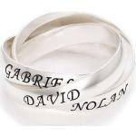 Reduzierte Silberne Elegante Vergoldete Ringe aus Silber personalisiert für Damen 