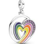 Charm-Medaillon -Rainbow Heart of Freedom- Pandora ME - 791793C01 Pandora Silberfarben
