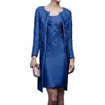 Royalblaue Lange Abendkleider aus Satin für Damen Größe M für Partys 