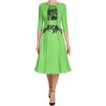 Apfelgrüne 3/4-ärmelige Midi Kurze Abendkleider für Damen Größe XL 