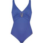 Charmline Badeanzug, V-Ausschnitt, für Damen, blau, 40C