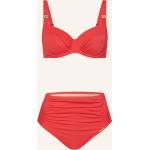 Lachsfarbene Unifarbene CHARMLINE Bikini-Tops aus Polyamid mit Bügel für Damen Größe L 